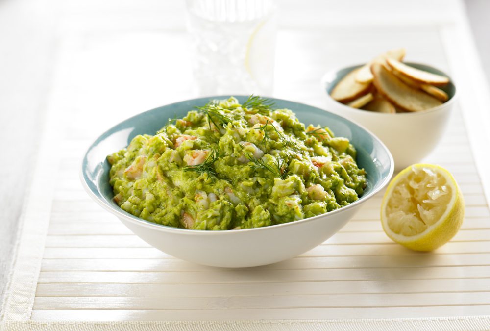 Prawn and dill guacamole