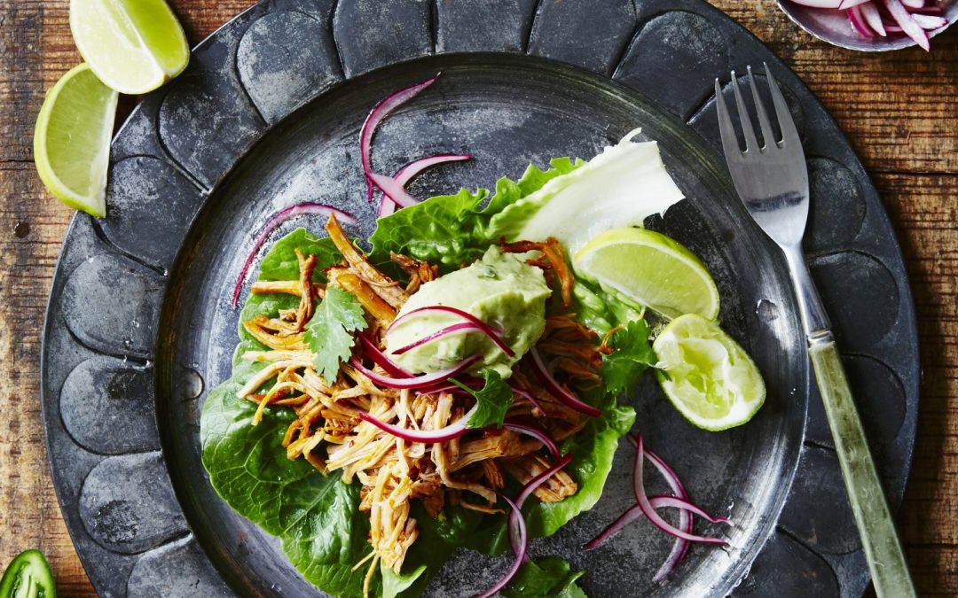 Pulled pork with guacamole