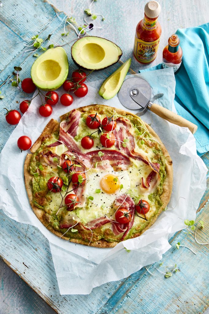 Avocado and Bacon Brekkie Pizza Australian Avocados