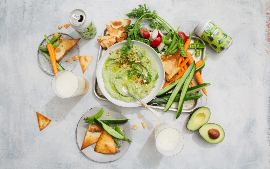 Aussie Avocado Hummus with Raw Spring Vegetables