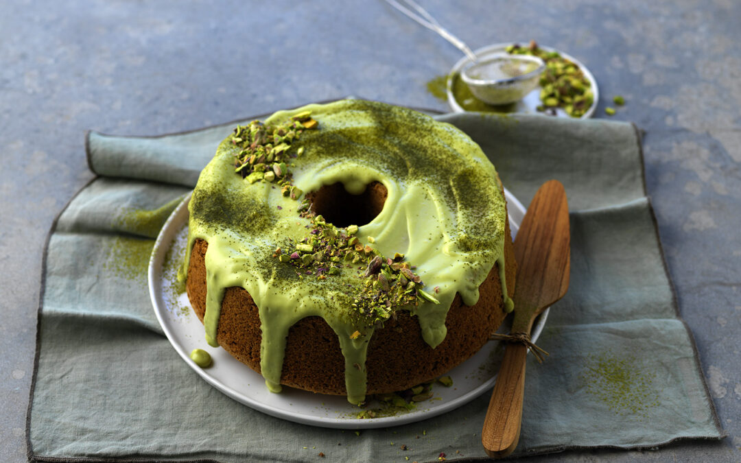 Avocado Chiffon Cake with Avocado Icing