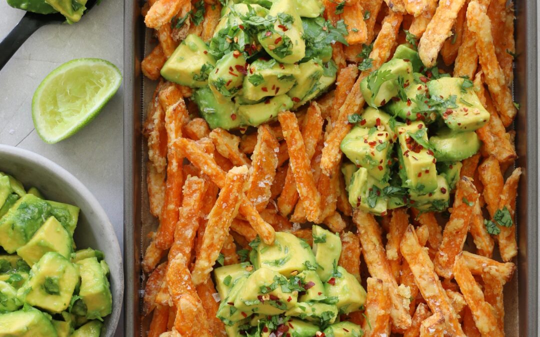 Crispy Loaded Sweet Potato Fries with Lime and Chilli Shepard Avocado