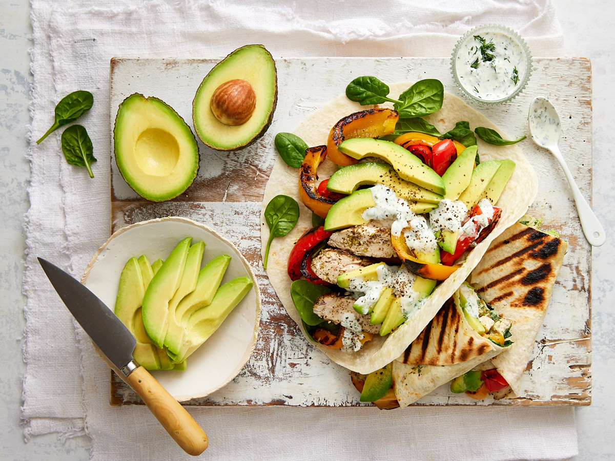 Avocado & Za’atar grilled chicken wrap