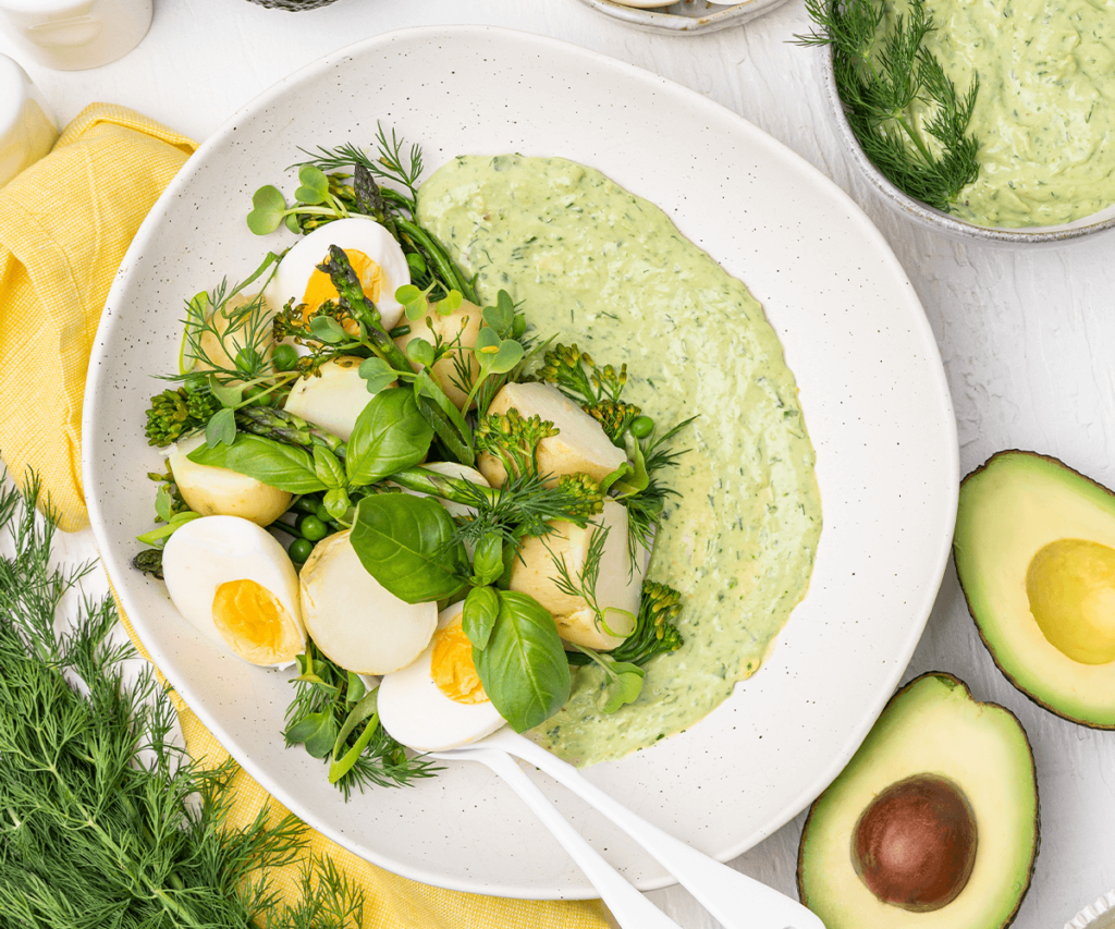Green Goddess Potato Salad with Avocado Dressing Australian Avocados