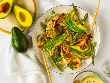 Avocado and lobster with champagne sauce