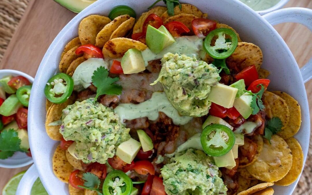 Avocado Chicken Nachos