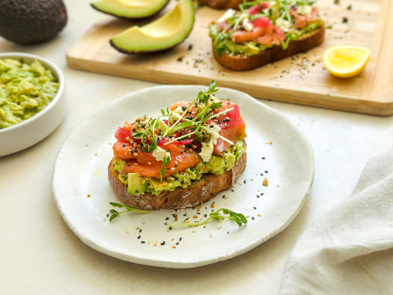 Avocado Smoked Salmon Breakfast Toast x Tom Walton Australian Avocados
