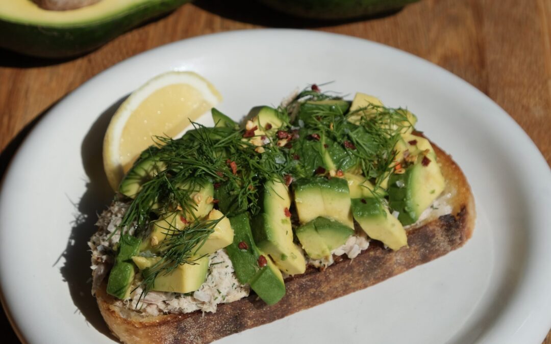 Tunacado Toast with Goat’s Cheese, Dill & Lemon