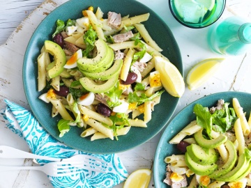 Avo tuna pasta salad