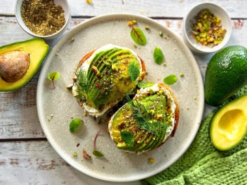 Avocado Sourdough with Minted Labneh
