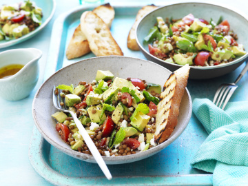 Avocado, Lentil and Tomato Salad