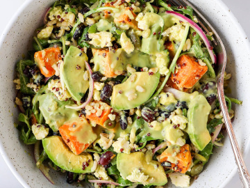 Avocado Sweet Potato Grain Salad