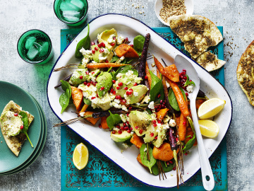 Moroccan avo & roast veggie salad