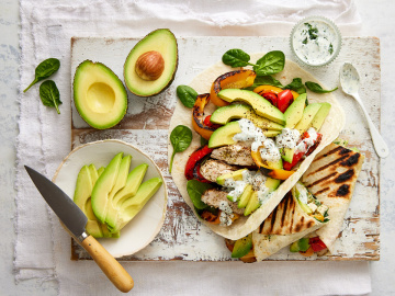Avocado &  Za’atar grilled chicken wrap