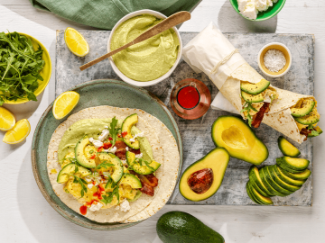 On-the-go Egg and Avocado Brekkie Burrito