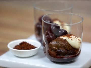 Black forest avocado parfaits