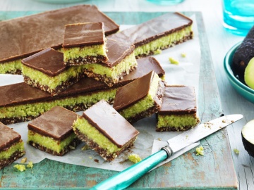 Chocolate & avo slice
