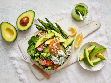 Mediterranean avocado bowl