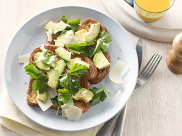 French toast with avocado